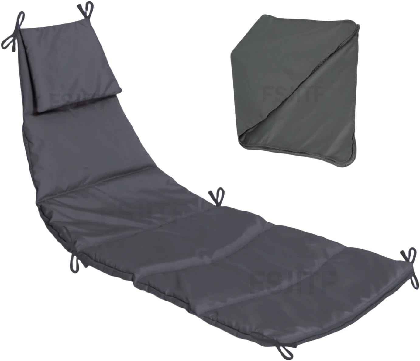 Outdoor Swing Chaise Lounge Replacement Cushion and Canopy,for Patio Furniture Hanging Hammock Chair Pad, Sun Resistant Breathable Waterproof