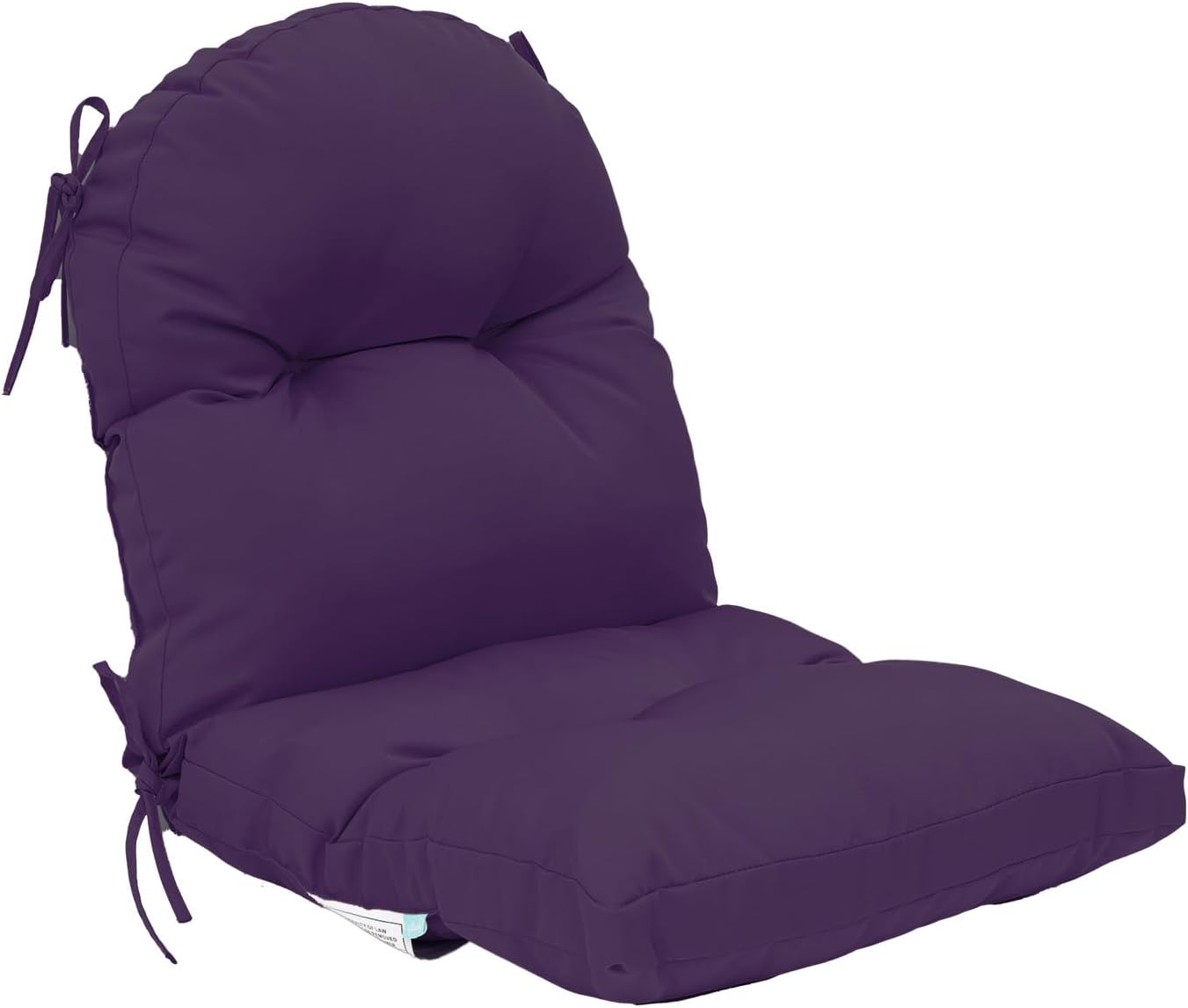 QILLOWAY Indoor Outdoor Seat Back Chair Pads Tufted Cushion, Spring/Summer Seasonal Replacement Cushions. (1Count, Grey)