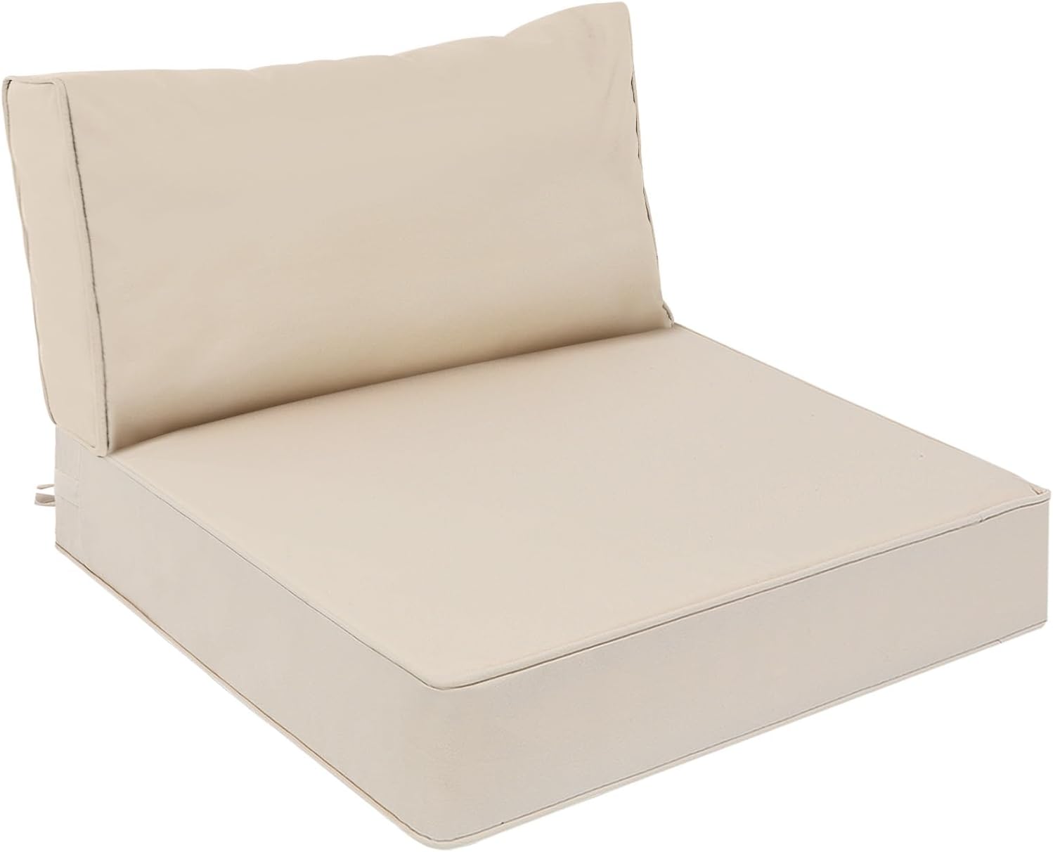 AAAAAcessories Outdoor Deep Seat Cushions, Waterproof, Fade-Resistant Patio Furniture Replacement Cushions, 24" x 24" x 5" + 24" x 13.5", Khaki Beige