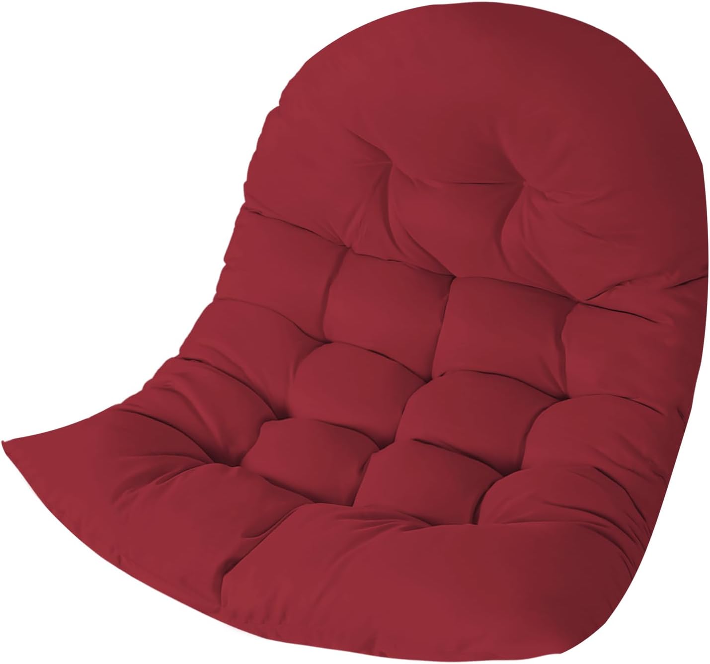 Thicken Egg Chair Cushion Replacement, Outdoor Hammock Swing Chair Cushions, Hanging Wicker Basket Seat Pad with High Elasticity PP Cotton, for Garden Patio Porch Furniture (Only Cushion)