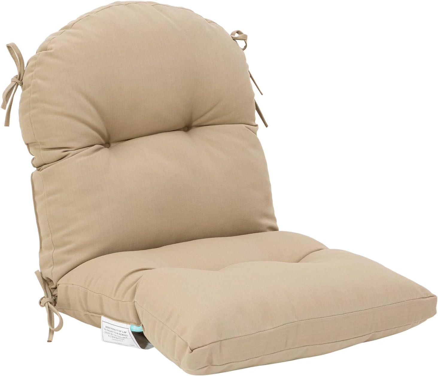 QILLOWAY Indoor Outdoor Seat Back Chair Pads Tufted Cushion, Spring/Summer Seasonal Replacement Cushions. (1Count, Grey)