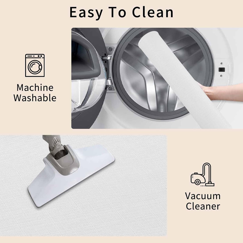 White Kitchen Mat Set of 2, Cushioned Anti-Fatigue Kitchen Rugs, Waterproof Non-Slip Kitchen Mat for Floor, Durable Kitchen Rugs and Mats for Kitchen & Laundry