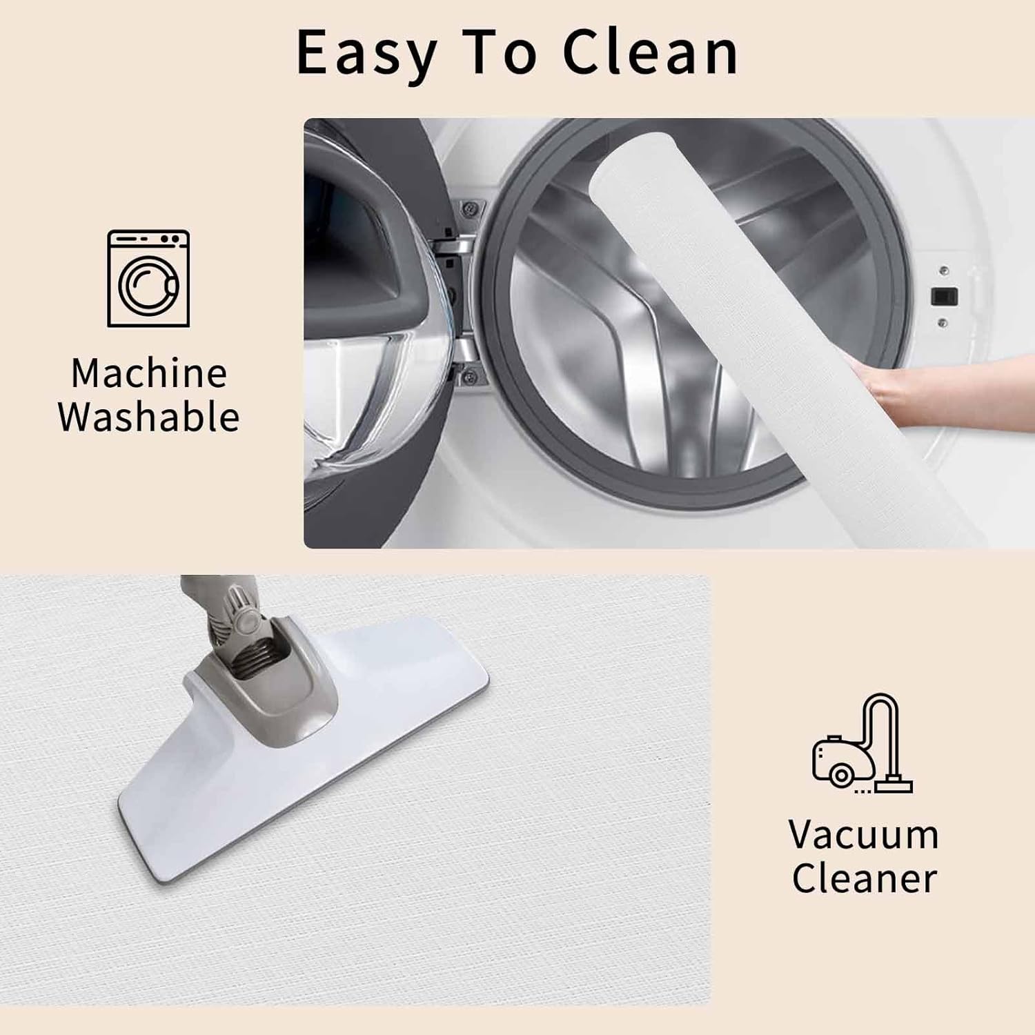 White Kitchen Mat Set of 2, Cushioned Anti-Fatigue Kitchen Rugs, Waterproof Non-Slip Kitchen Mat for Floor, Durable Kitchen Rugs and Mats for Kitchen & Laundry