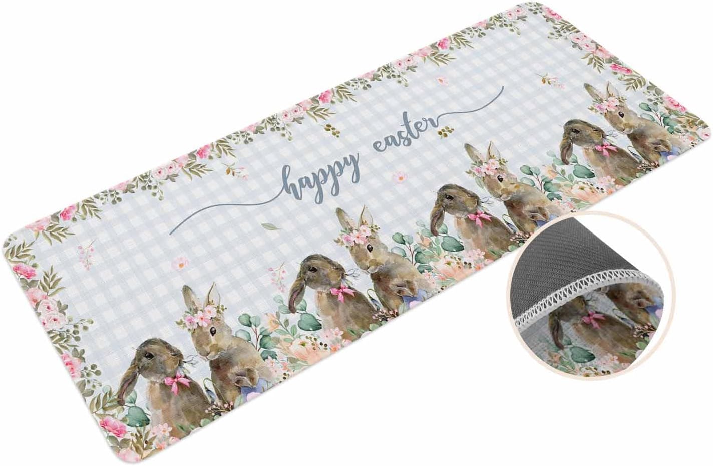 Coastal Beach Kitchen Mat for Floor Nautical Ocean Seashell Coral Starfish Kitchen Runner Rug Set of 2,Non Slip, Lake Blue Summer Anti Fatigue Comfort Standing Mat Kitchen,Sink,Laundry Room,Hallway