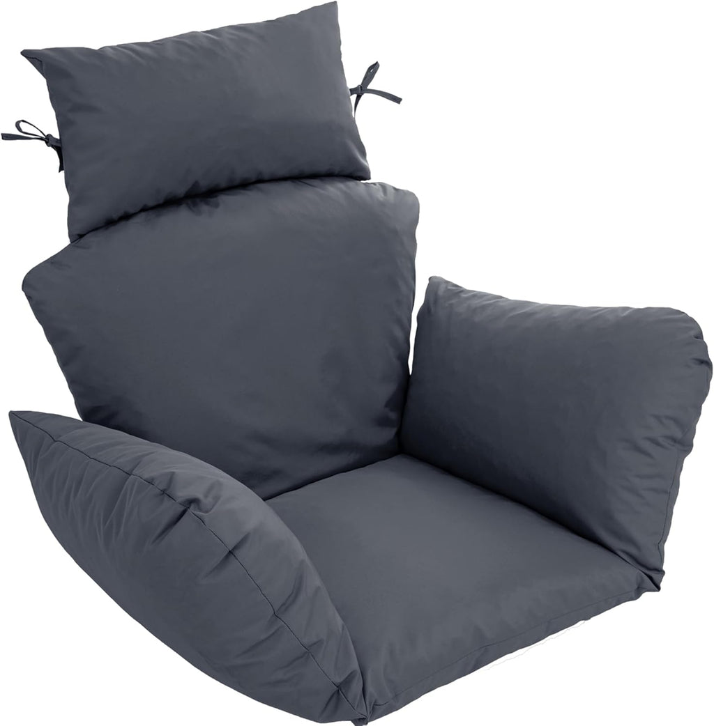 Egg Chair Cushion – Outdoor Hanging Chair Cushion, Replacement Cushions for Patio Swing, Waterproof, Fade- Resistant, Removable & Machine Washable Cover, Navy Blue