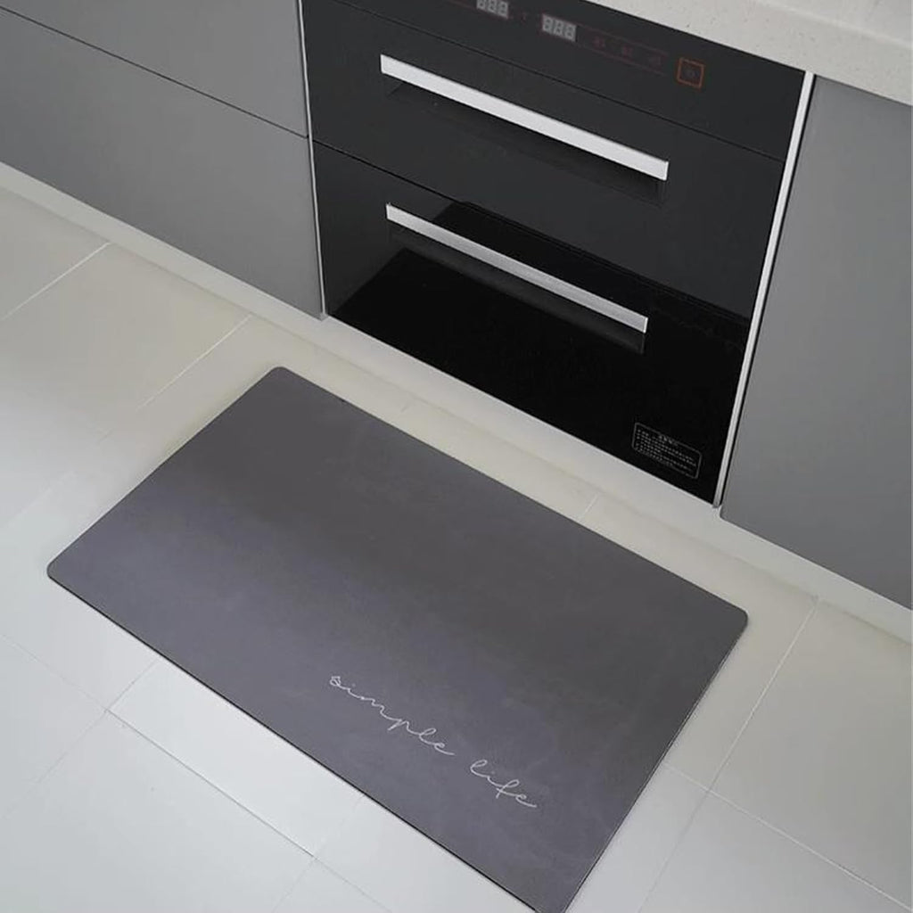 Suede Carpet Floor Mats, Kitchen Rugs Non Slip Washable Set of 3, Rubber Kitchen Mats for Floor Waterproof, Padded Kitchen Floor Mats for in Front of Sink, Comfort Mat for Kitchen, Entryway, Home (Co