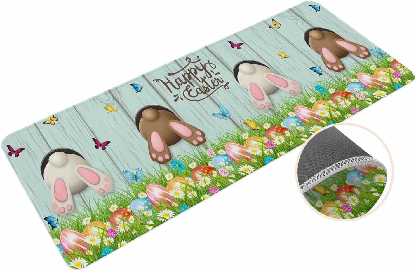 Coastal Beach Kitchen Mat for Floor Nautical Ocean Seashell Coral Starfish Kitchen Runner Rug Set of 2,Non Slip, Lake Blue Summer Anti Fatigue Comfort Standing Mat Kitchen,Sink,Laundry Room,Hallway