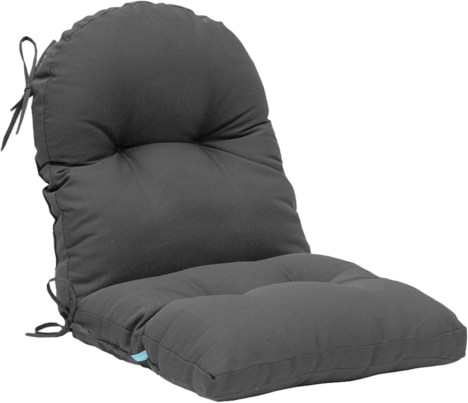 QILLOWAY Indoor Outdoor Seat Back Chair Pads Tufted Cushion, Spring/Summer Seasonal Replacement Cushions. (1Count, Grey)