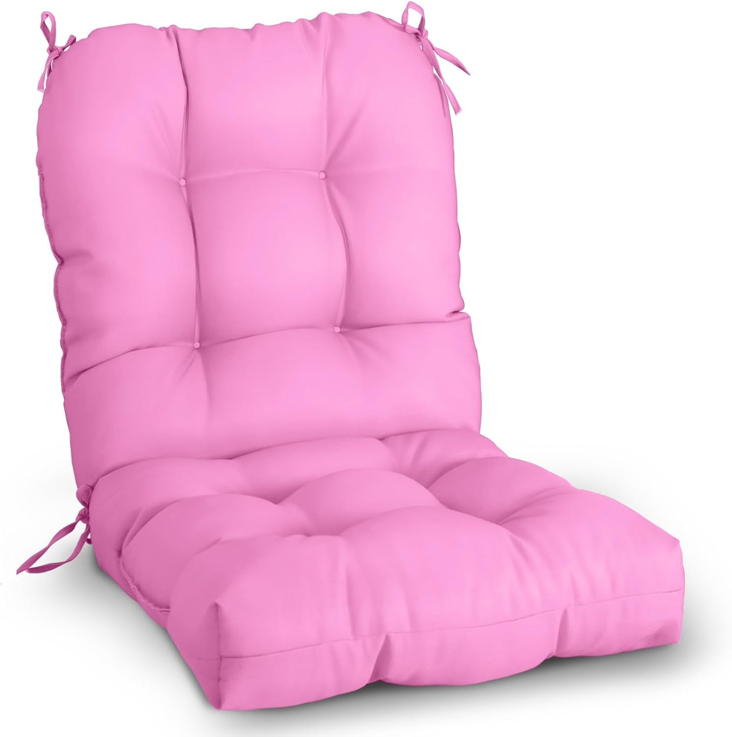 EAGLE PEAK Tufted Outdoor/Indoor Seat/Back Chair Cushions, Set of 2, 42'' x 21'', Tie Dye Blue