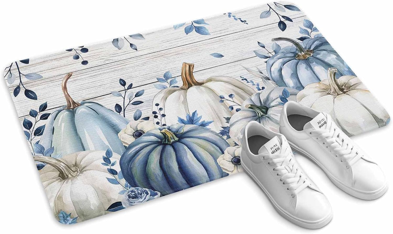 Coastal Beach Kitchen Mat for Floor Nautical Ocean Seashell Coral Starfish Kitchen Runner Rug Set of 2,Non Slip, Lake Blue Summer Anti Fatigue Comfort Standing Mat Kitchen,Sink,Laundry Room,Hallway