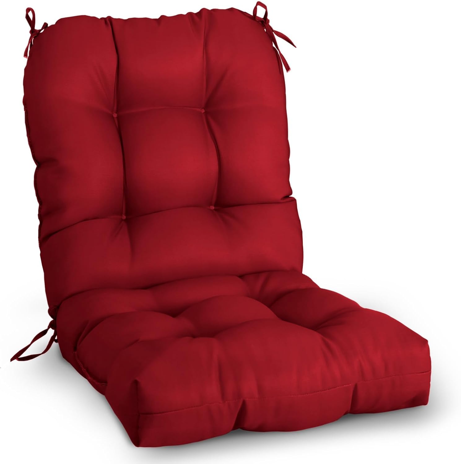 EAGLE PEAK Tufted Outdoor/Indoor Seat/Back Chair Cushions, Set of 2, 42'' x 21'', Tie Dye Blue