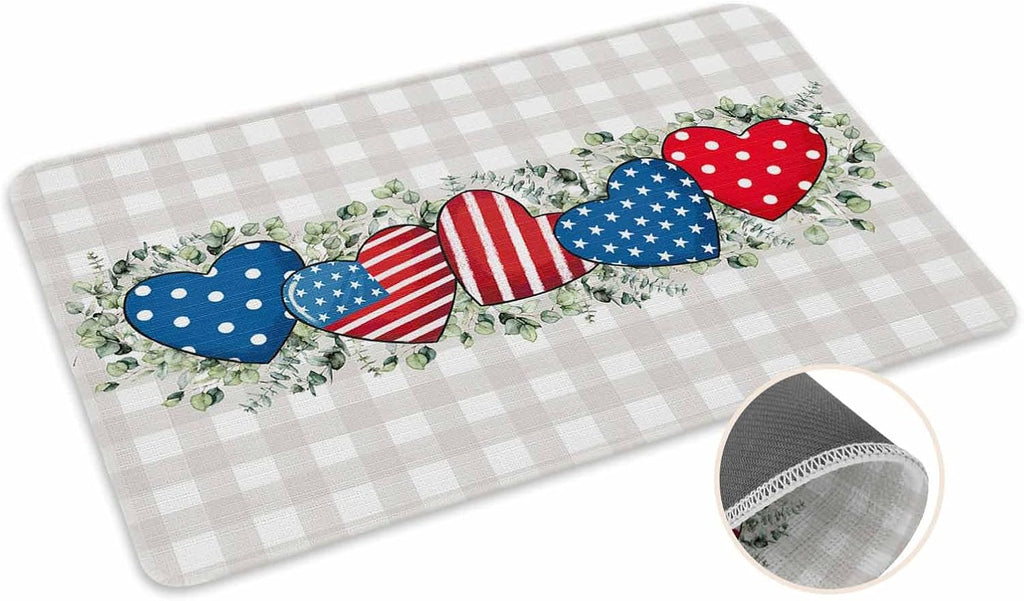 Coastal Beach Kitchen Mat for Floor Nautical Ocean Seashell Coral Starfish Kitchen Runner Rug Set of 2,Non Slip, Lake Blue Summer Anti Fatigue Comfort Standing Mat Kitchen,Sink,Laundry Room,Hallway