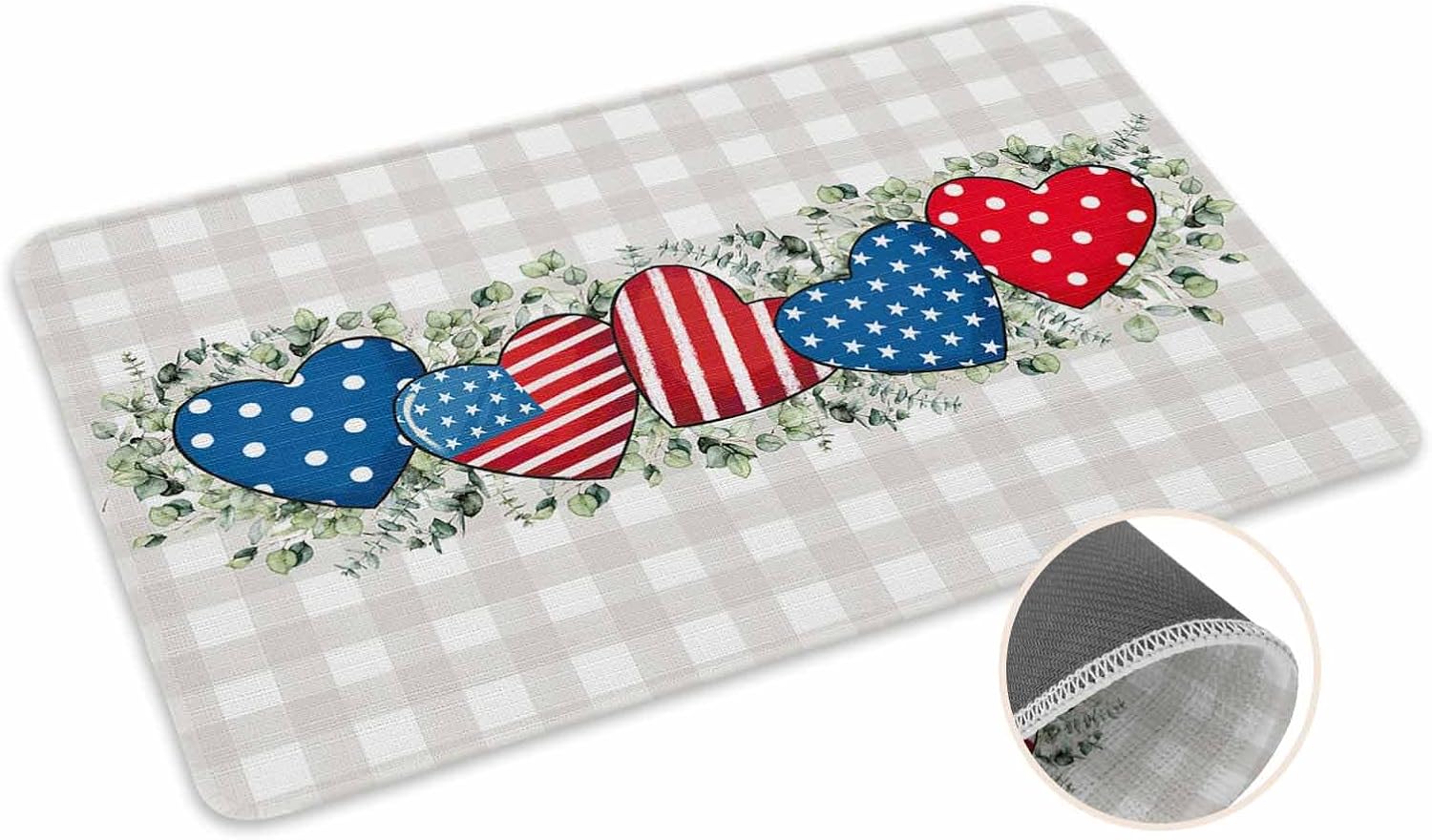 Coastal Beach Kitchen Mat for Floor Nautical Ocean Seashell Coral Starfish Kitchen Runner Rug Set of 2,Non Slip, Lake Blue Summer Anti Fatigue Comfort Standing Mat Kitchen,Sink,Laundry Room,Hallway