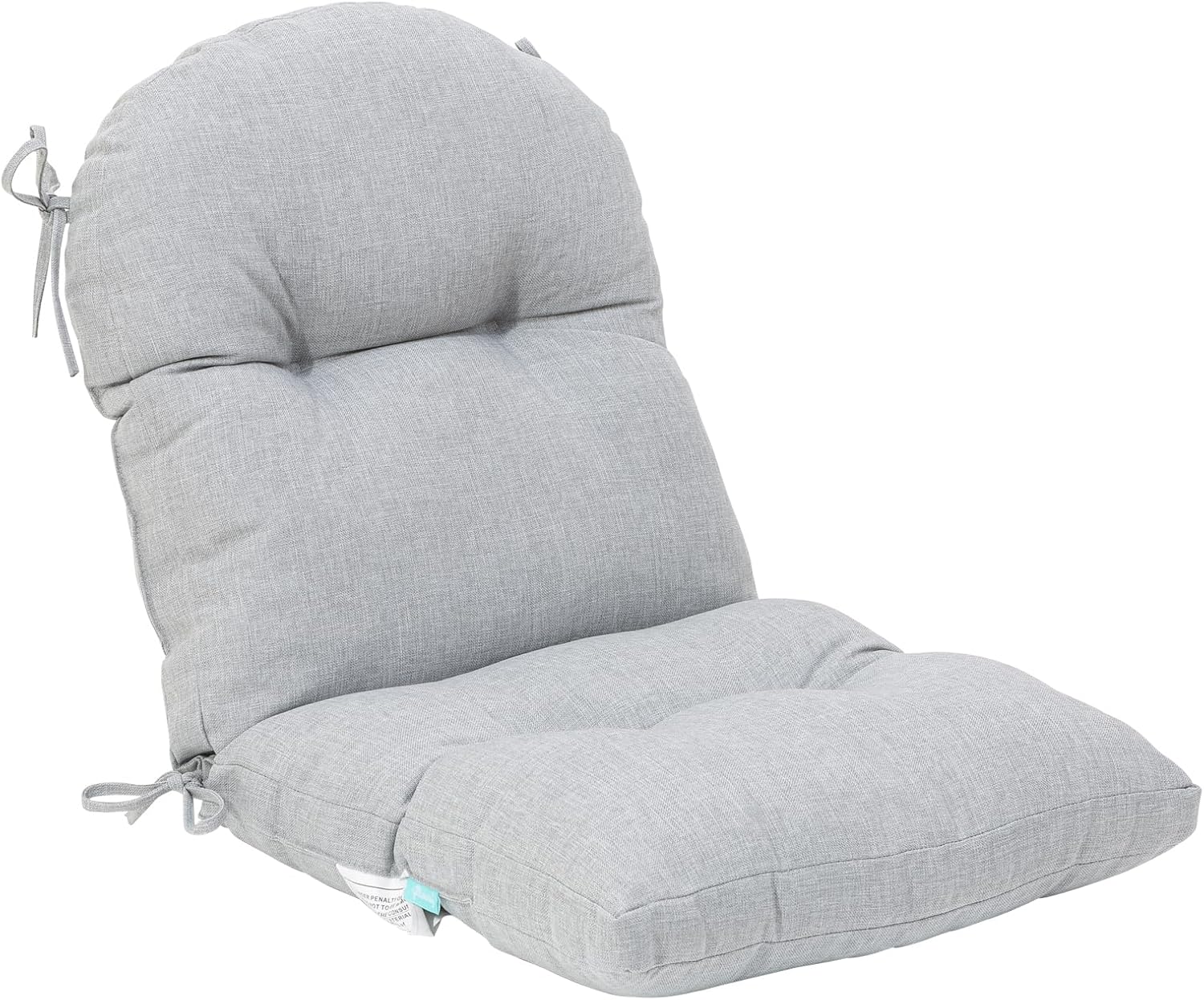 QILLOWAY Indoor Outdoor Seat Back Chair Pads Tufted Cushion, Spring/Summer Seasonal Replacement Cushions. (1Count, Grey)