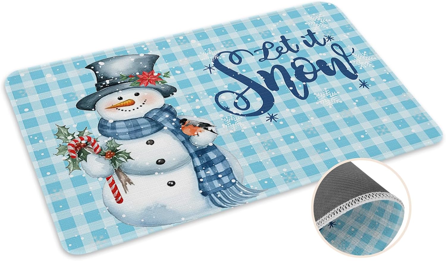 Coastal Beach Kitchen Mat for Floor Nautical Ocean Seashell Coral Starfish Kitchen Runner Rug Set of 2,Non Slip, Lake Blue Summer Anti Fatigue Comfort Standing Mat Kitchen,Sink,Laundry Room,Hallway