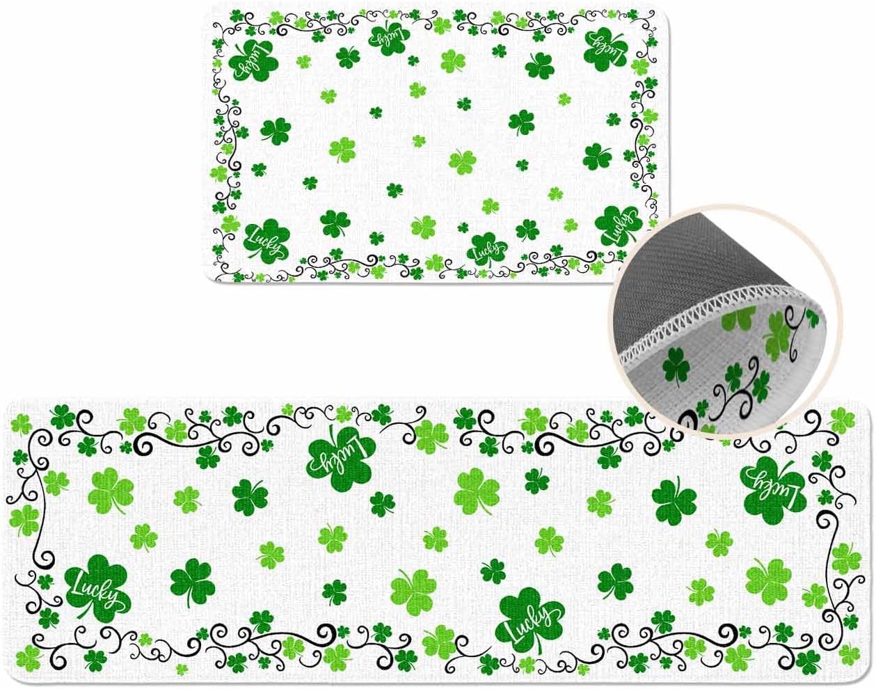 Coastal Beach Kitchen Mat for Floor Nautical Ocean Seashell Coral Starfish Kitchen Runner Rug Set of 2,Non Slip, Lake Blue Summer Anti Fatigue Comfort Standing Mat Kitchen,Sink,Laundry Room,Hallway