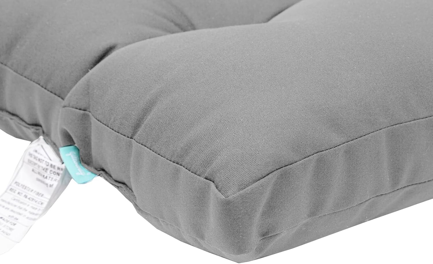 QILLOWAY Indoor Outdoor Seat Back Chair Pads Tufted Cushion, Spring/Summer Seasonal Replacement Cushions. (1Count, Grey)