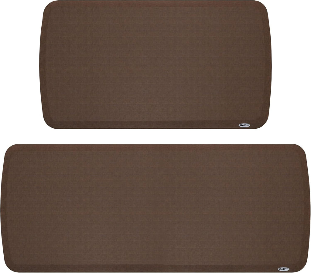 GelPro Elite Anti-Fatigue Kitchen Mat Bundle - 20 x 36 & 20 x 48, Linen Truffle