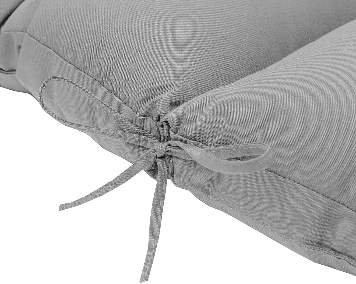 QILLOWAY Indoor Outdoor Seat Back Chair Pads Tufted Cushion, Spring/Summer Seasonal Replacement Cushions. (1Count, Grey)