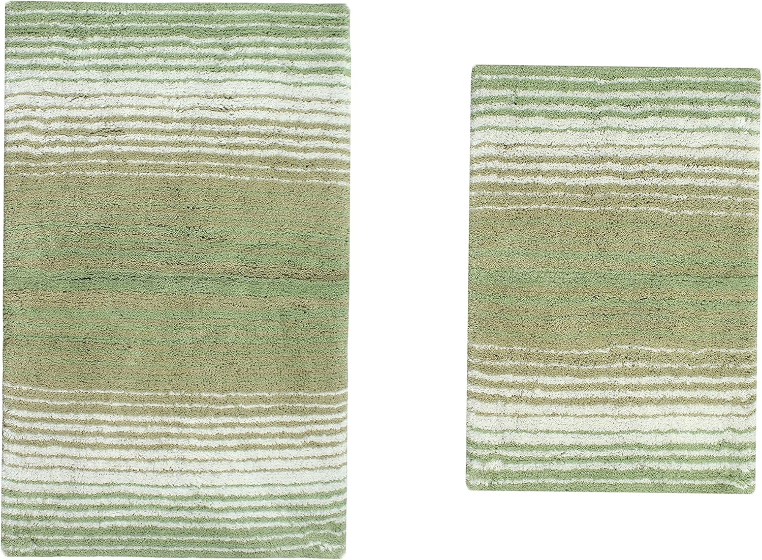 Home Weavers 100% Cotton Gradiation Collection Bathroom Décor, Washable Rug, Bathroom Mat, Kitchen Mat, Bathroom Rug Set, Bath Mat Set, Bath Floor Mat Non Slip, 4 Piece Set with Runner, Turquoise